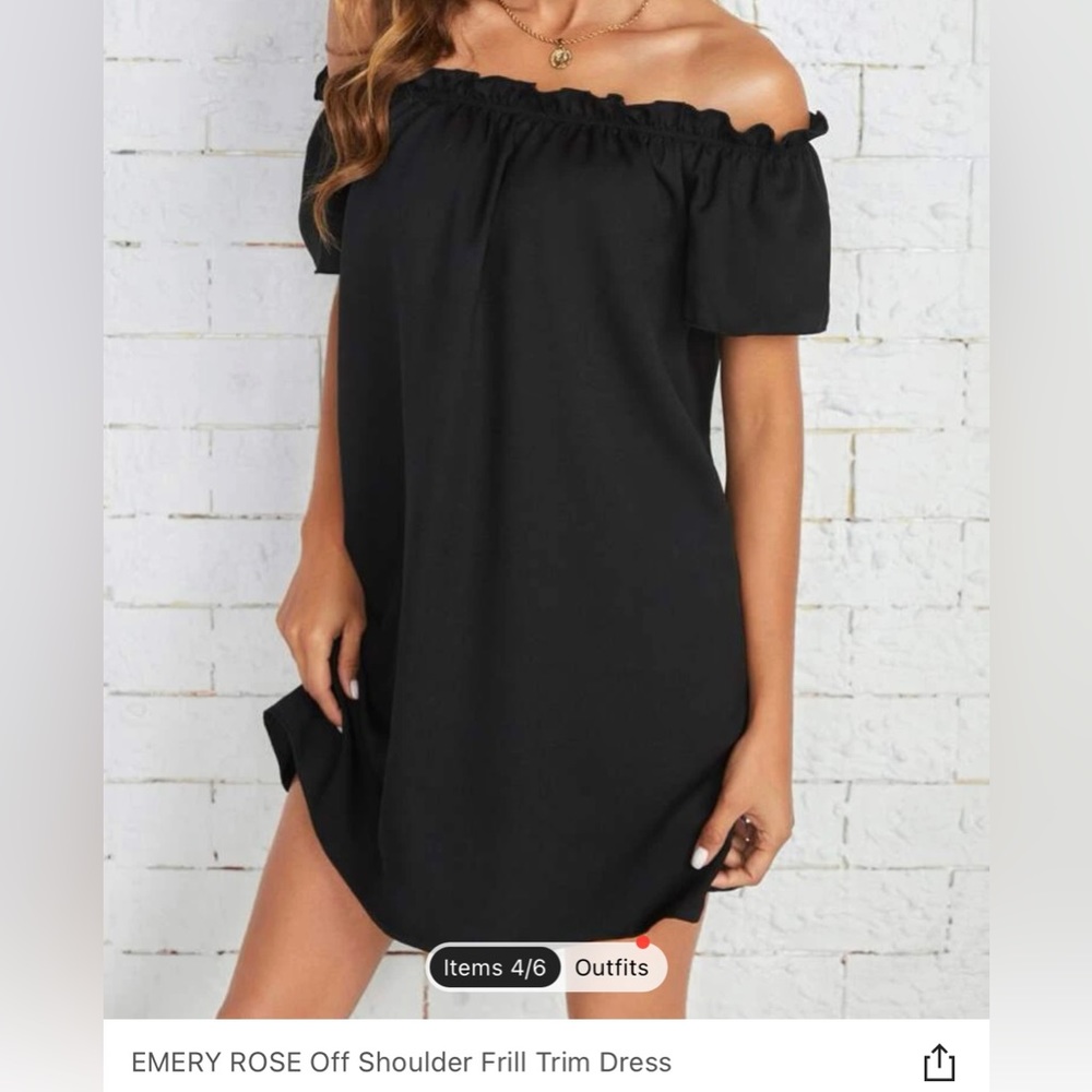 Shein Black Off the Shoulder Dress
